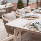Evora 8 Seat Rectangular Dining Set in Mocha