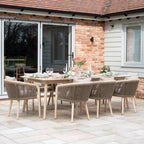 Evora 8 Seat Rectangular Dining Set in Mocha