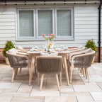 Evora 8 Seat Rectangular Dining Set in Mocha