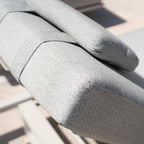 Hatia Single Sun Lounger with Side Table in Latte