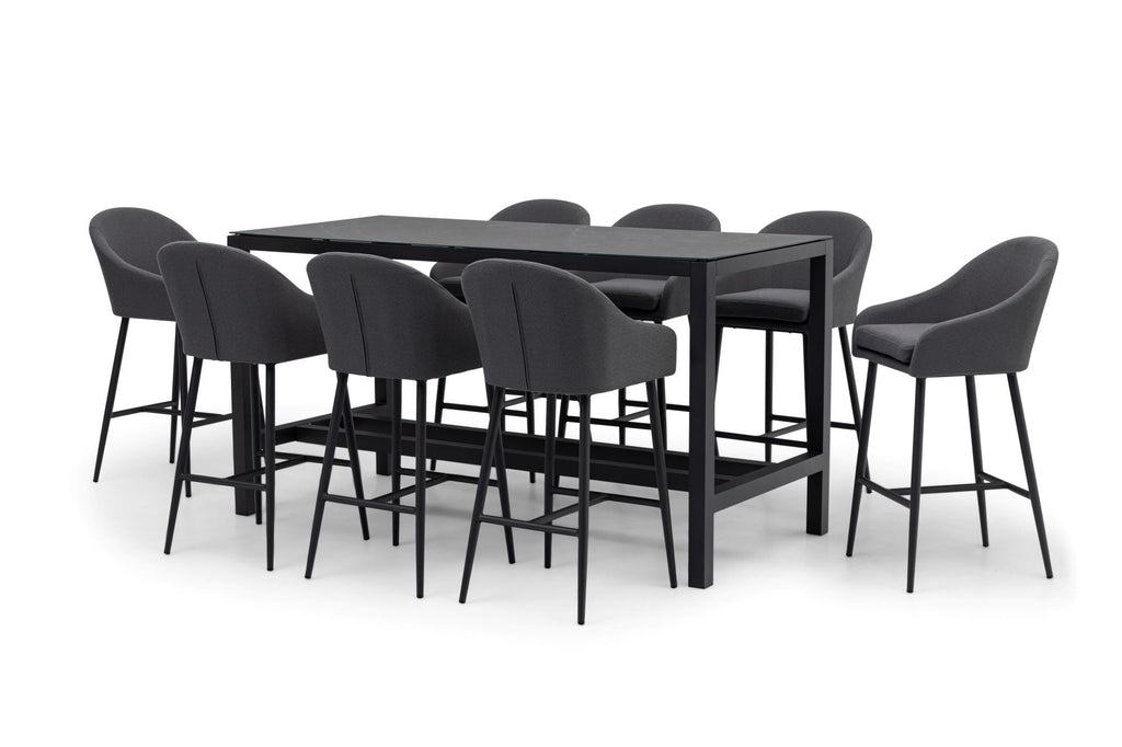 Luna 8 Seat Bar Set in Grey