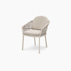 Pello 8 Seat Oval Dining Set with Ceramic Table in Fawn