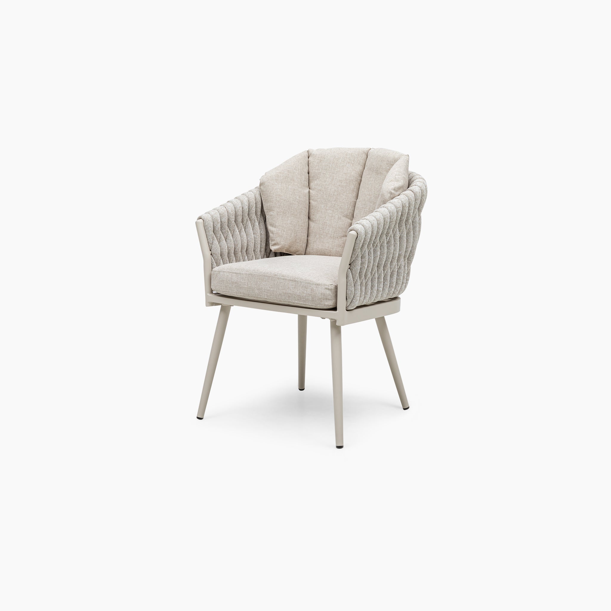 Palma 10 Seat Rope Extending Dining Set in Latte