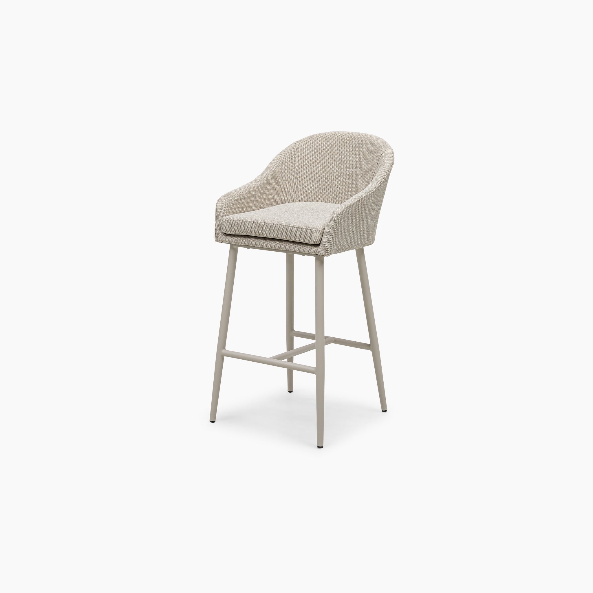 Luna Outdoor Fabric Bar Stool in Fawn