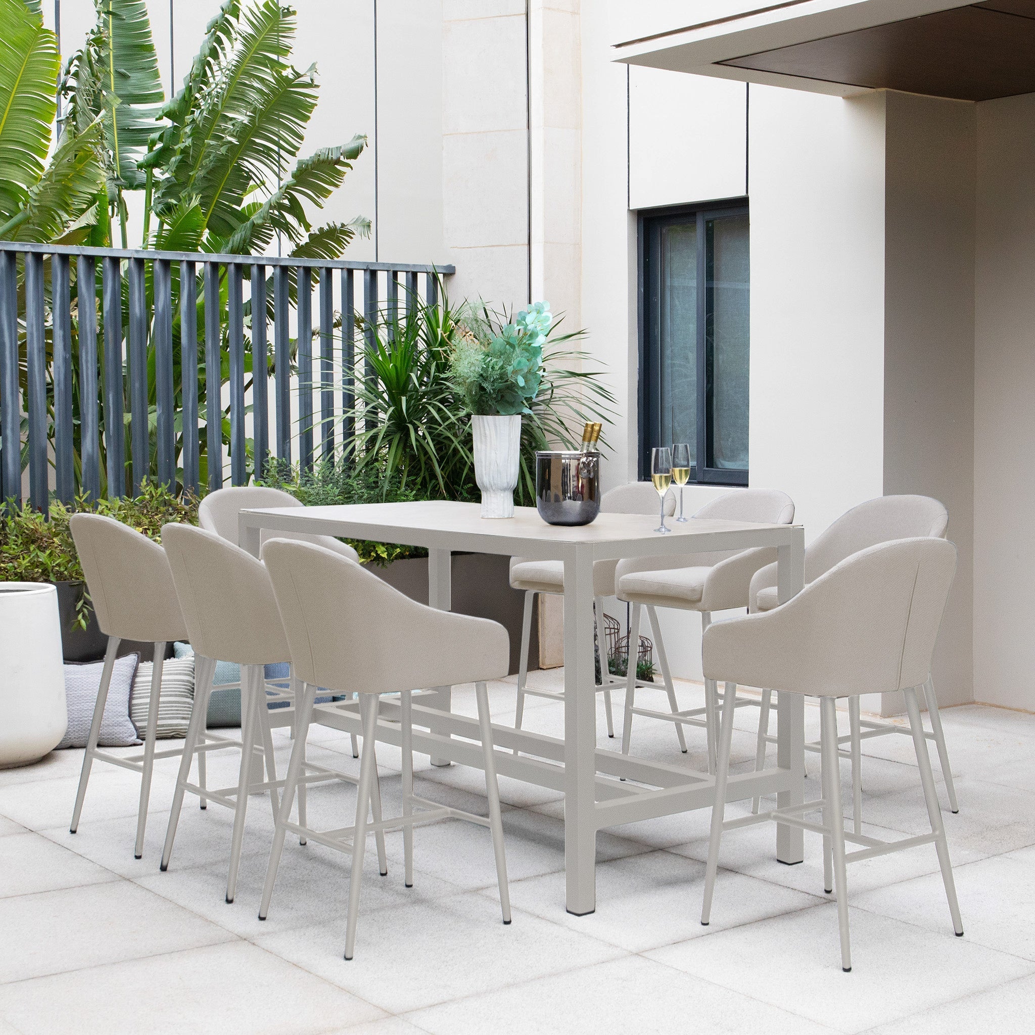 Luna 8 Seat Bar Set in Fawn