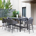 Luna 8 Seat Bar Set in Grey
