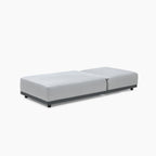Luna Outdoor Fabric Deluxe Sun Lounger with Bolster Cushion in Oyster Grey