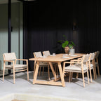 Noah 6 Seat Rectangular Dining Set in Volga Grey