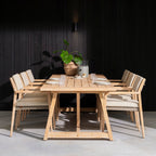 Noah 6 Seat Rectangular Dining Set in Volga Grey