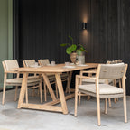 Noah 6 Seat Rectangular Dining Set in Volga Grey