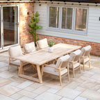 Noah 6 Seat Low Rectangular Dining Set in Volga Grey