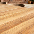 Lucca 8 Seat Dining Set with Teak Table in Natural Weave
