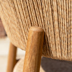Lucca 8 Seat Dining Set with Teak Table in Natural Weave