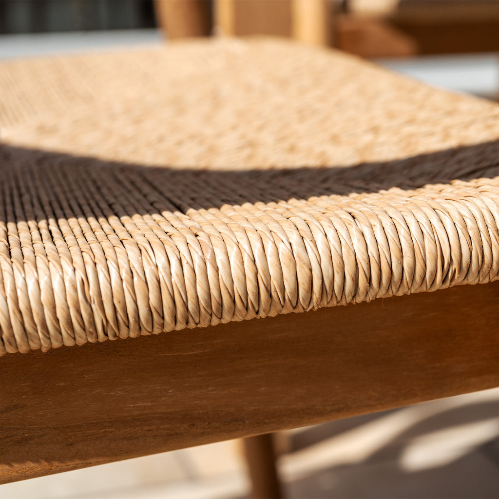 Lucca 8 Seat Dining Set with Teak Table in Natural Weave