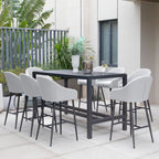 Luna 8 Seat Bar Set in Oyster Grey