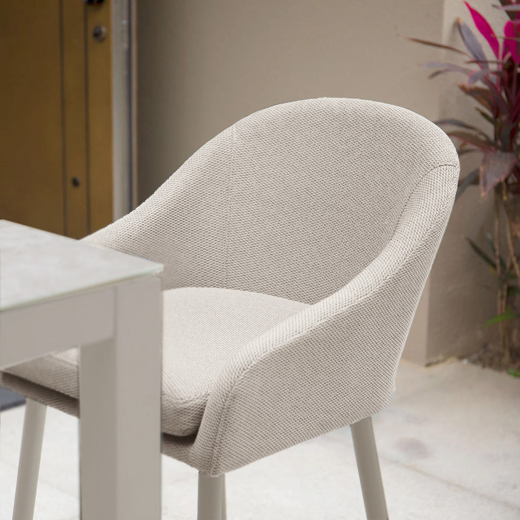 Luna Outdoor Fabric Bar Stool in Fawn