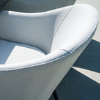 Luna 8 Seat Outdoor Fabric Rectangular Ceramic Firepit Dining Set in Oyster Grey