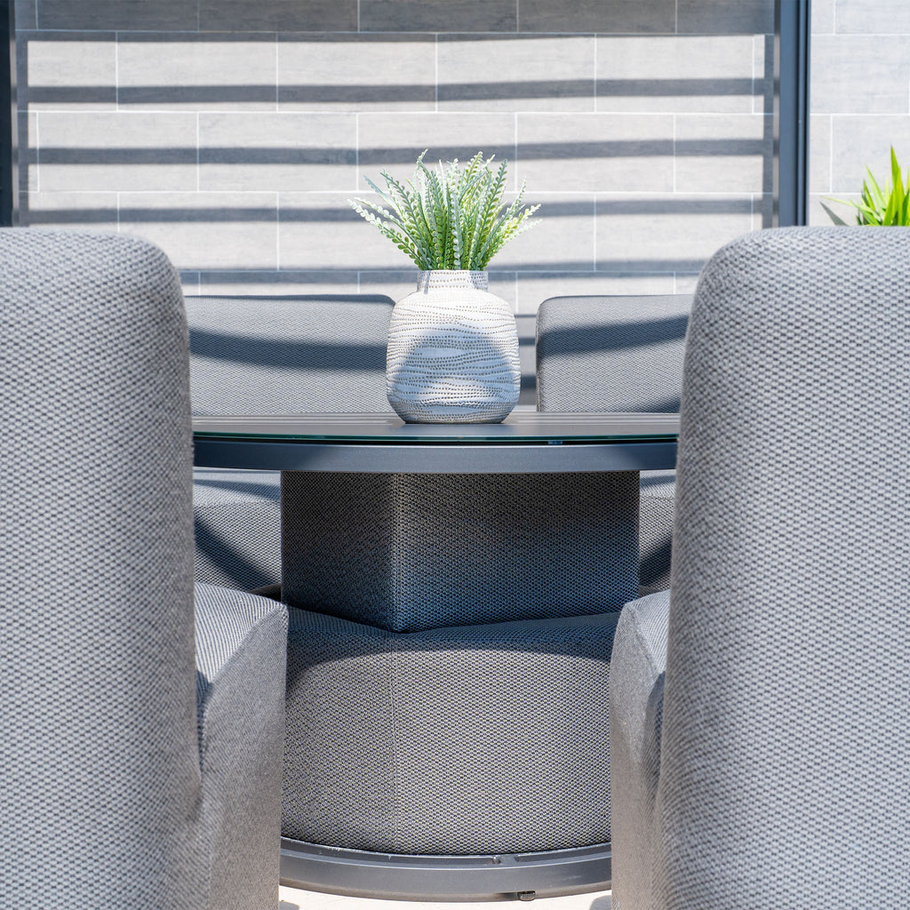 Luna Outdoor Fabric Lifestyle Suite with 4 Sofas in Grey