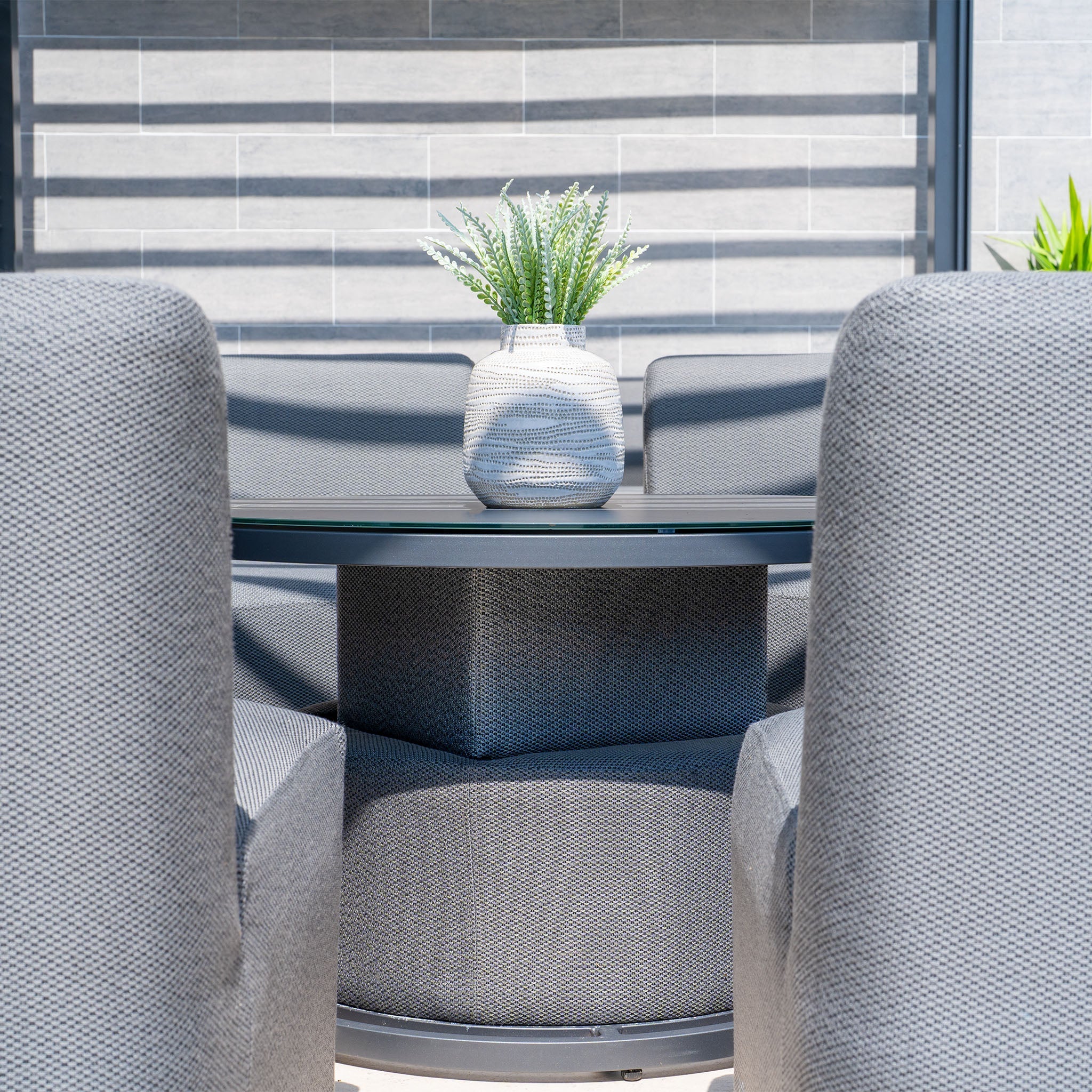 Luna Outdoor Fabric Lifestyle Suite with 4 Sofas in Grey