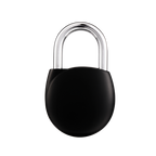 Blusafe Mirage Padlocks Black Short Shackle - Blusafe Fingerprint Padlock, Smart Fingerprint Padlock, Anti-Theft, IP66, 20 Fingerprints, Black/Chrome, Long/Short Shackle, Gyms, Gardens, Schools, Bikes, Gates (Short, Black)