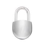 Blusafe Mirage Padlocks Chrome Long Shackle - Blusafe Fingerprint Padlock, Smart Fingerprint Padlock, Anti-Theft, IP66, 20 Fingerprints, Black/Chrome, Long/Short Shackle, Gyms, Gardens, Schools, Bikes, Gates (Long, Chrome)