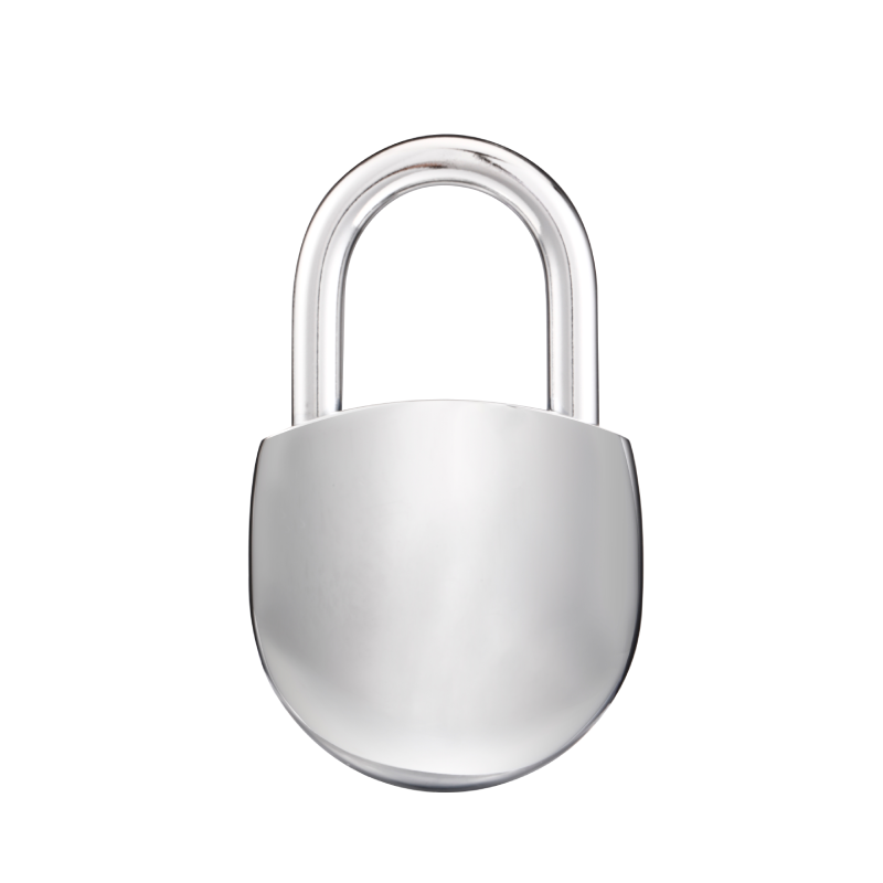 Blusafe Mirage Padlocks Chrome Long Shackle - Blusafe Fingerprint Padlock, Smart Fingerprint Padlock, Anti-Theft, IP66, 20 Fingerprints, Black/Chrome, Long/Short Shackle, Gyms, Gardens, Schools, Bikes, Gates (Long, Chrome)