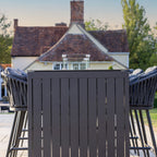 Monterrey 6 Seat Rope Ceramic Firepit Bar Set in Grey