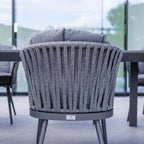 Monterrey 8 Seat Rope Extending Dining Set in Grey