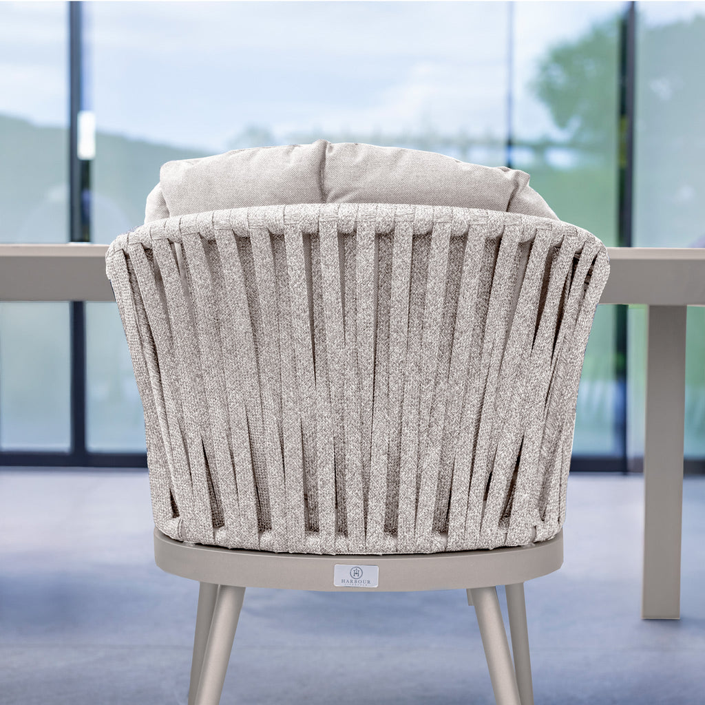 Monterrey 10 Seat Rope Extending Dining Set in Latte