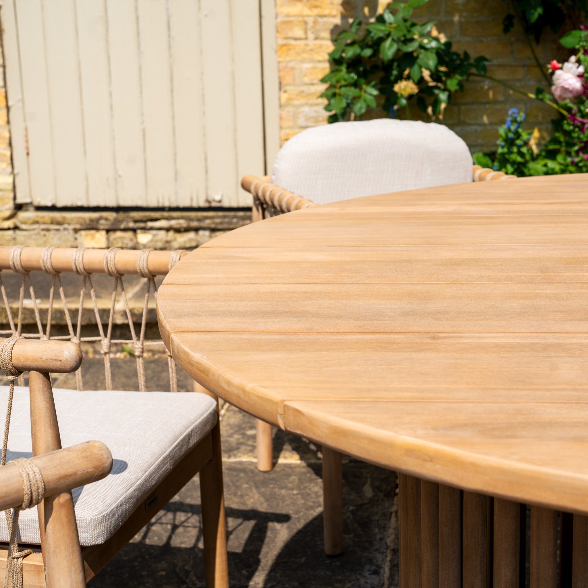 Paia 6 Seat Round Dining Set in Linen