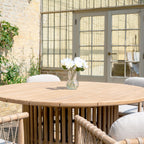Paia 6 Seat Round Dining Set in Linen