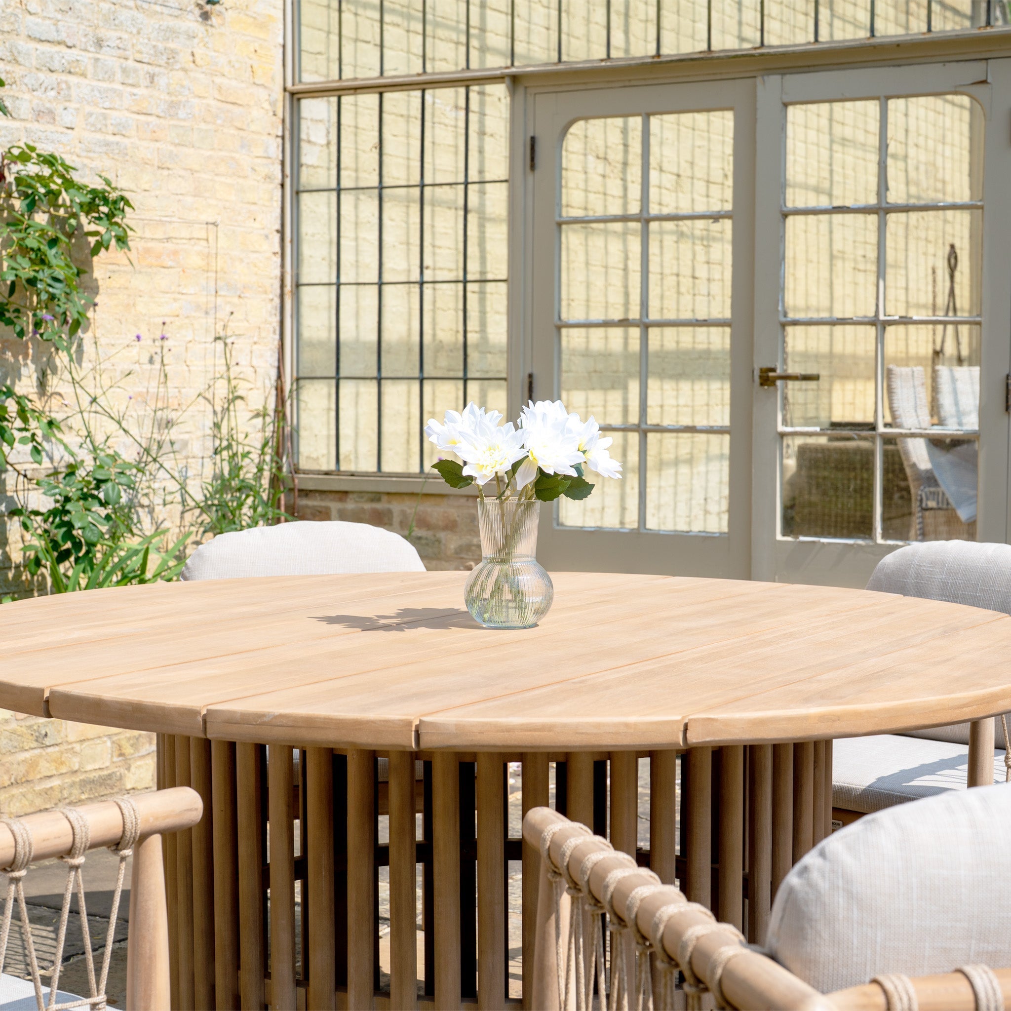 Paia 6 Seat Round Dining Set in Linen