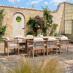 Paia 8 Seat Rectangular Dining Set in Linen