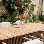 Paia 8 Seat Rectangular Dining Set in Linen