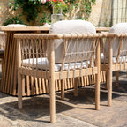 Paia 8 Seat Rectangular Dining Set in Linen