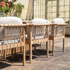 Paia 8 Seat Rectangular Dining Set in Linen