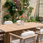 Paia 8 Seat Rectangular Dining Set in Linen