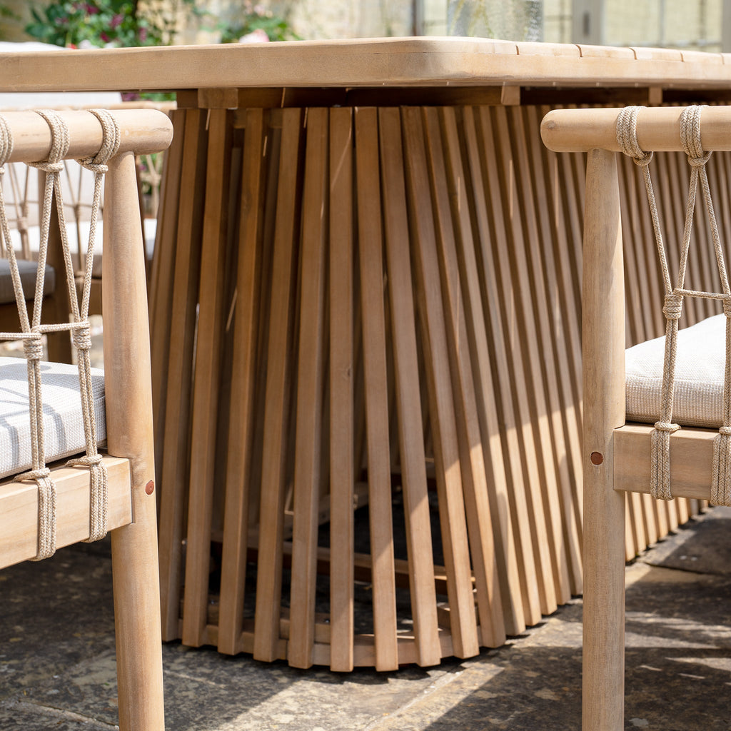 Paia 8 Seat Rectangular Dining Set in Linen