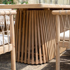Paia 8 Seat Rectangular Dining Set in Linen