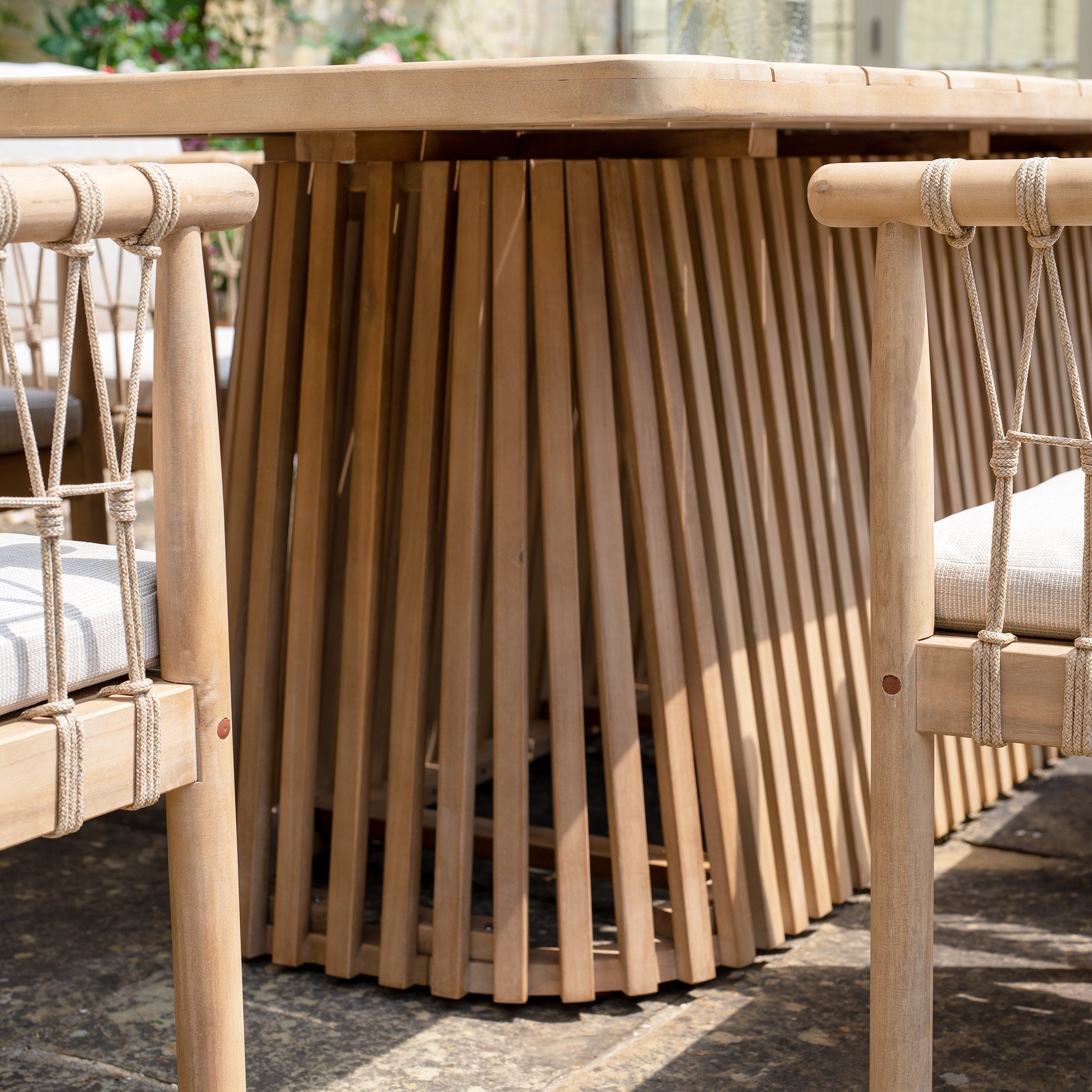 Paia 8 Seat Rectangular Dining Set in Linen