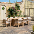 Paia 8 Seat Rectangular Dining Set in Linen