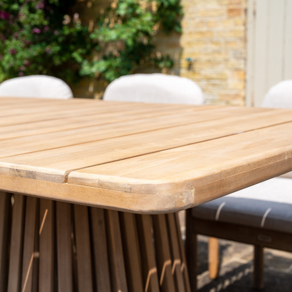 Paia 8 Seat Rectangular Dining Set in Linen