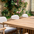 Paia 8 Seat Rectangular Dining Set in Linen