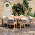 Paia 8 Seat Round Dining Set in Linen