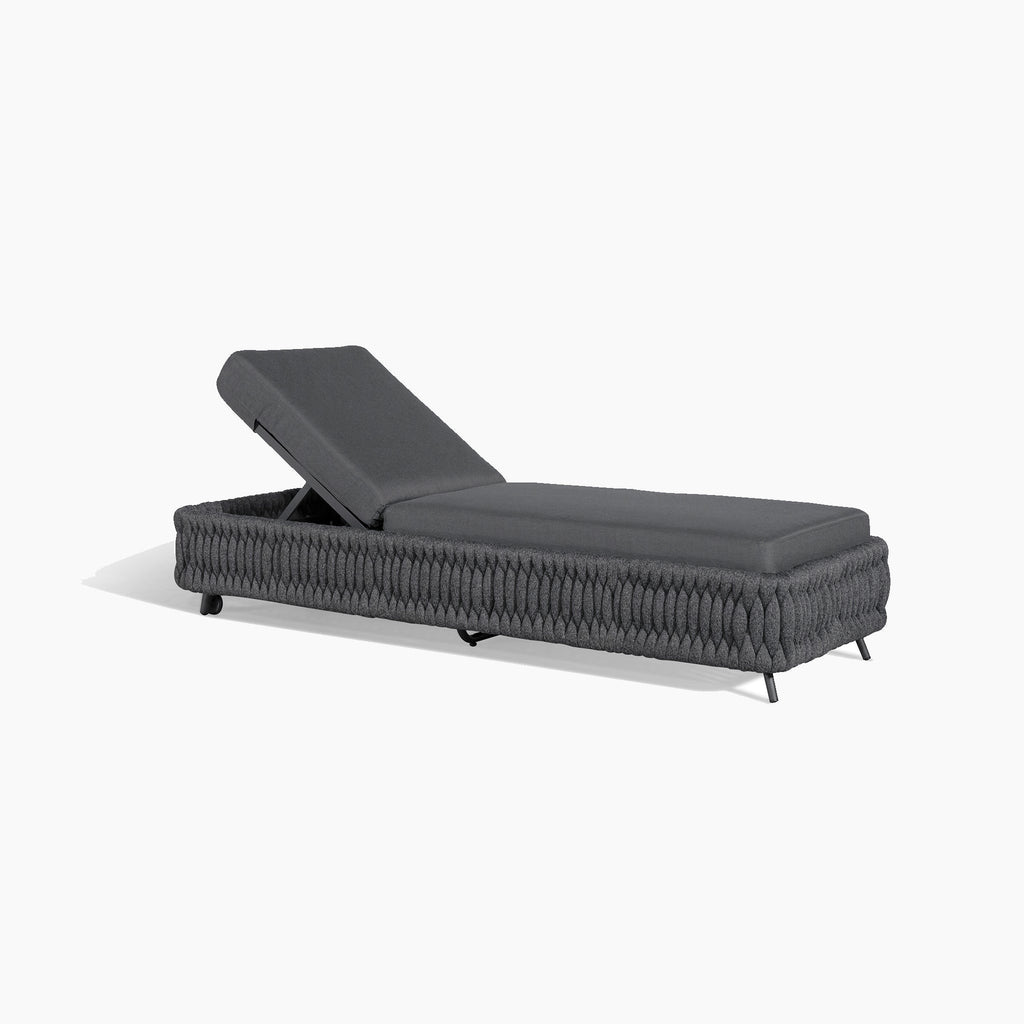 Palma Rope Sun Lounger in Grey