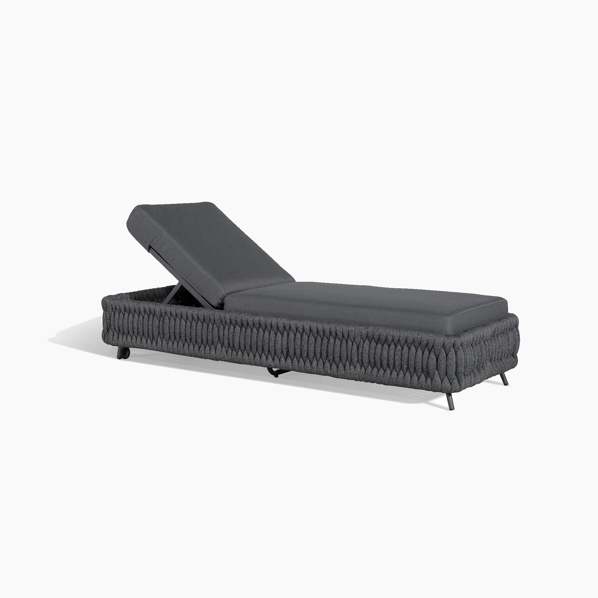 Palma Rope Sun Lounger in Grey
