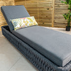 Palma Rope Sun Lounger in Grey