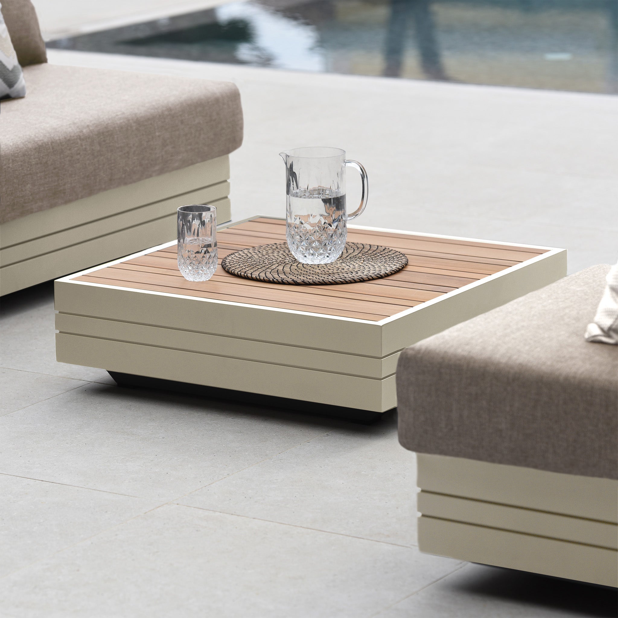 Panama 3 Seat Sofa with Sun Lounger Feature in Latte
