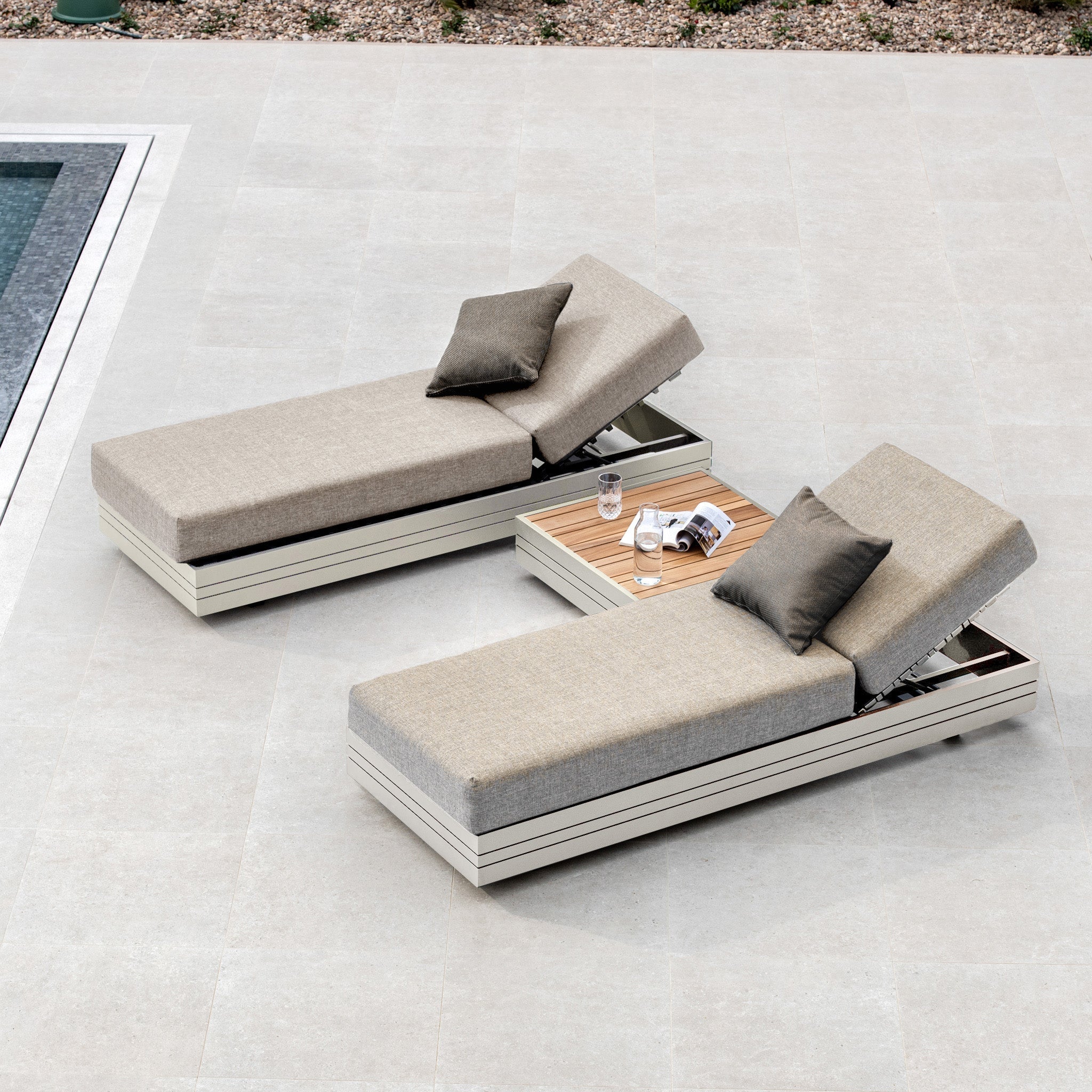 Panama 3 Seat Sofa with Sun Lounger Feature in Latte