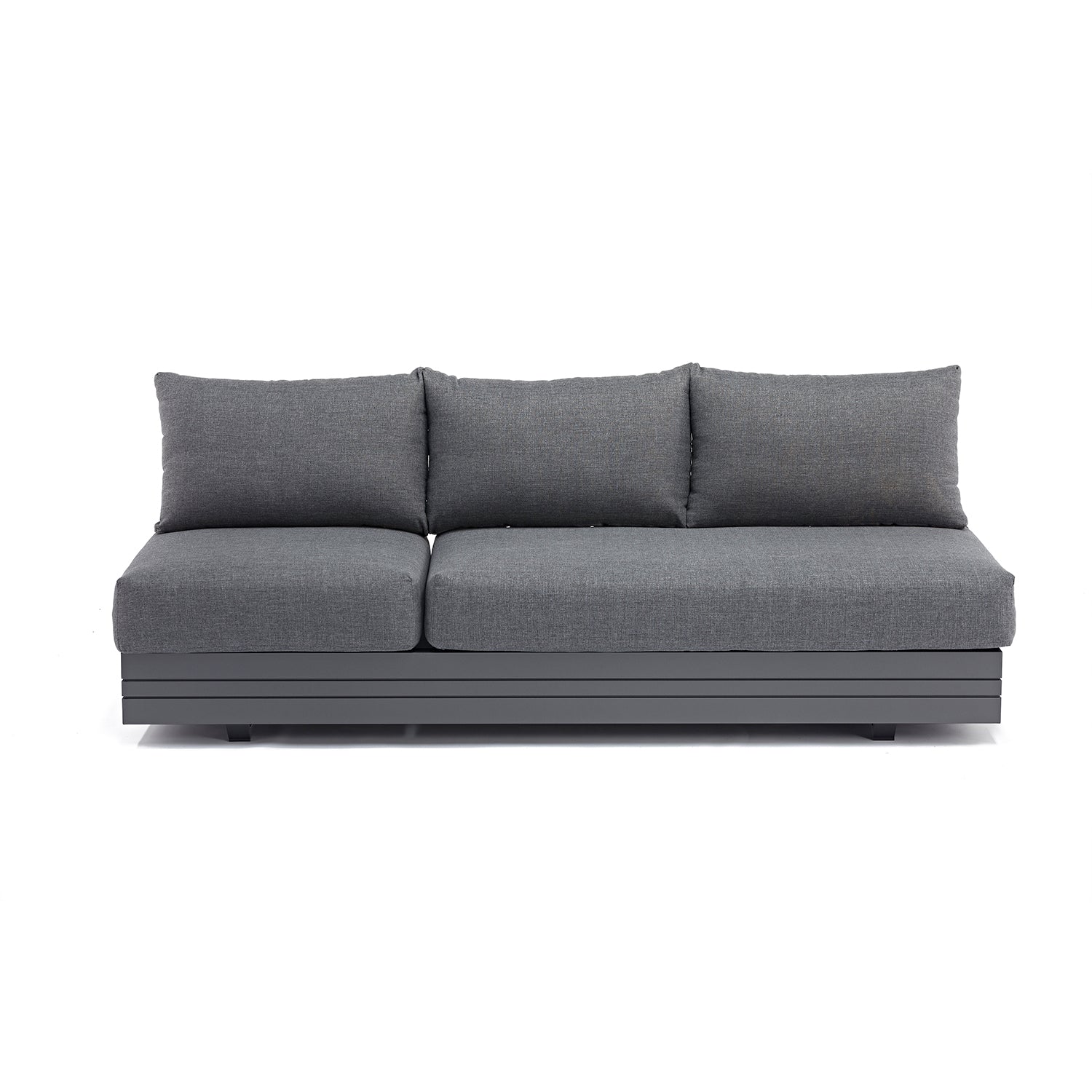 Panama 3 Seat Sofa with Sun Lounger Feature in Charcoal